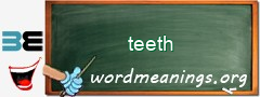 WordMeaning blackboard for teeth